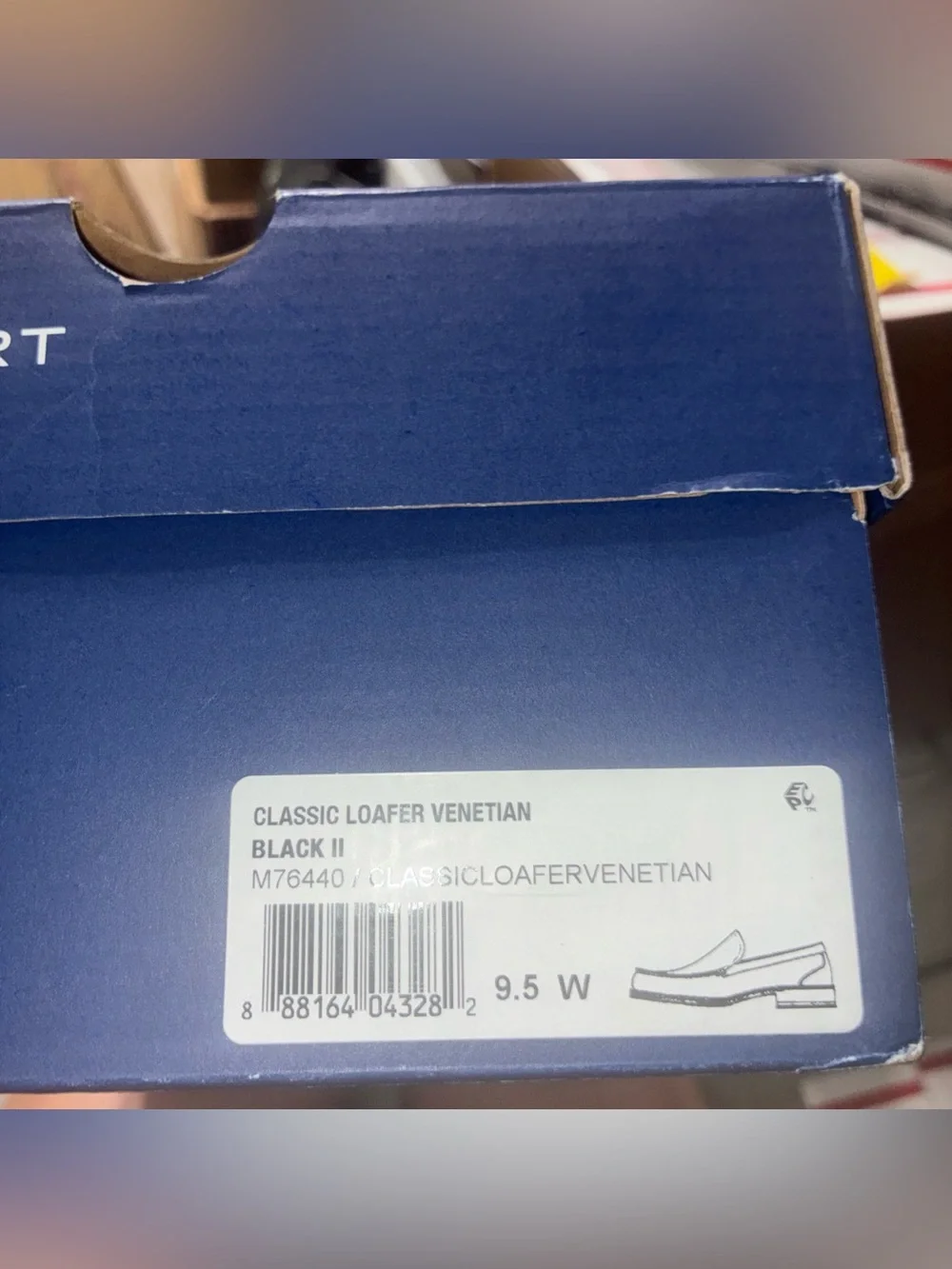 Rockport Classic Loafer Lite Venetian II Black Men's size 9.5 Wide. NEW